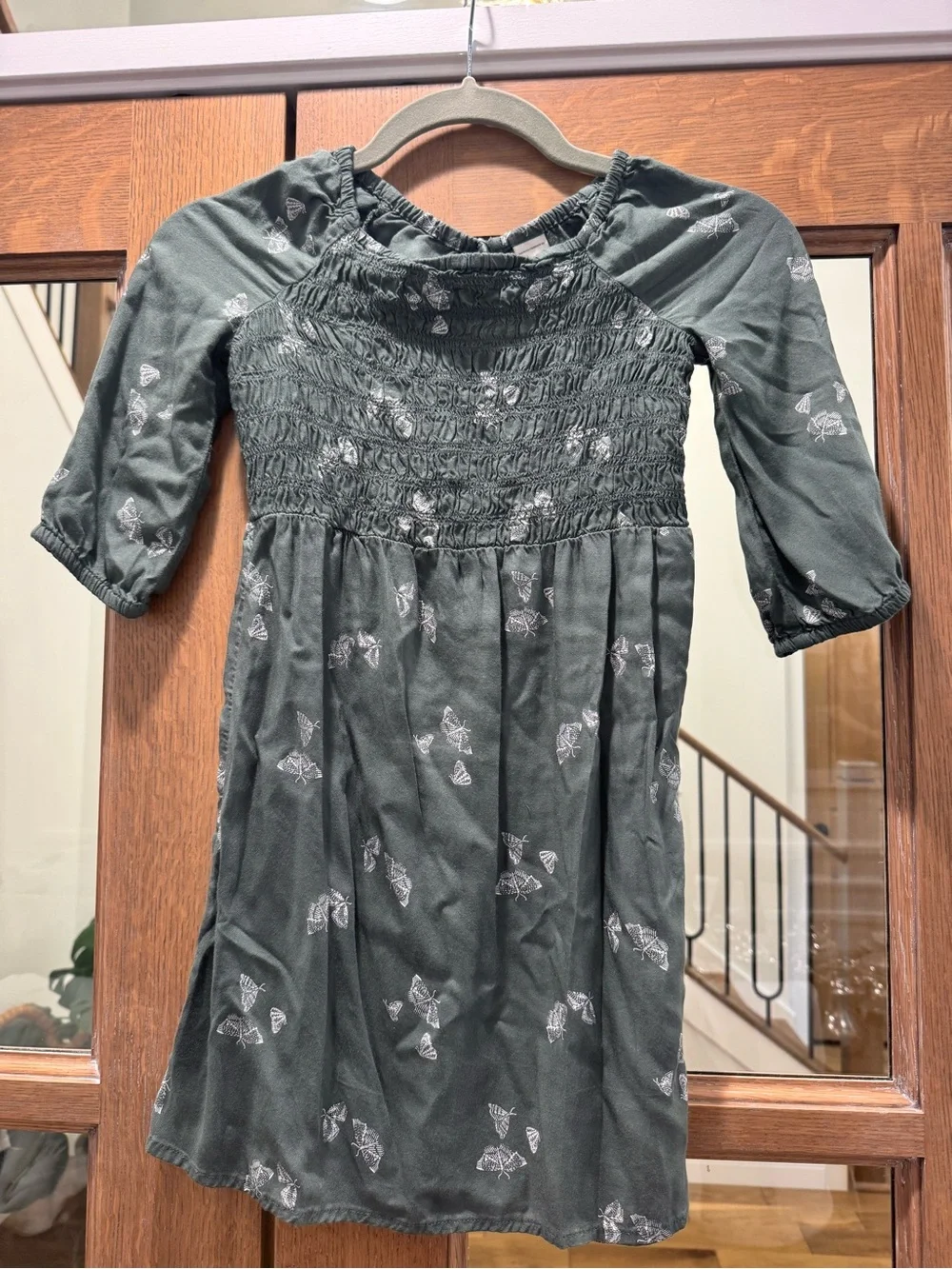 Carters Smocked Butterfly Dress - Green, 7